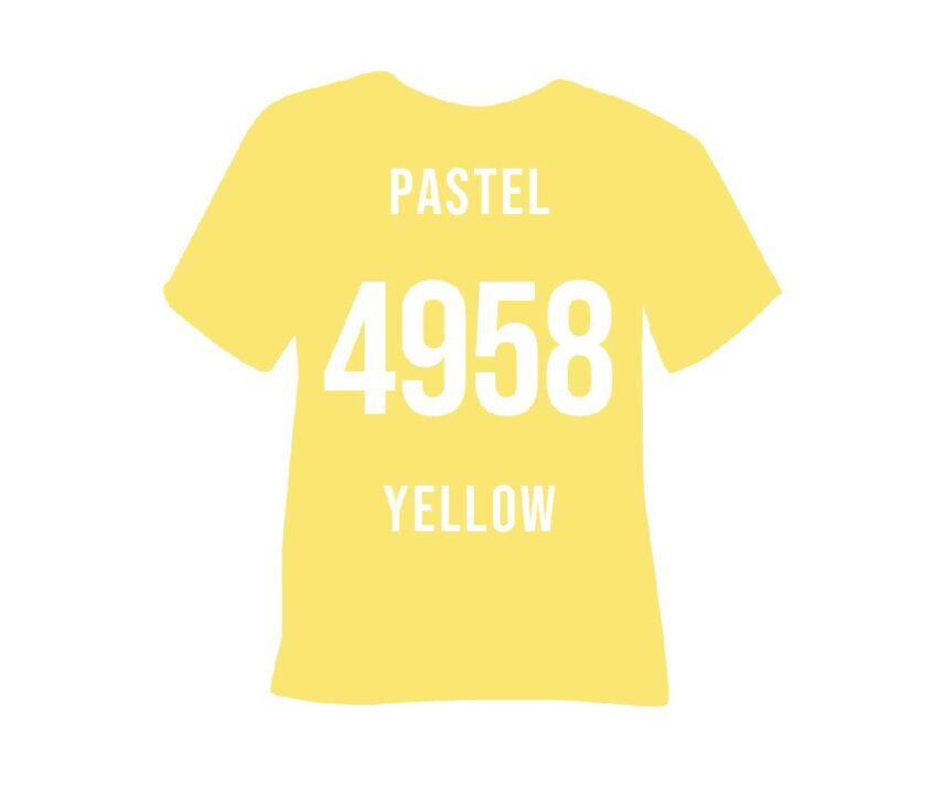 T Shirt Achterkant Bedrukt Poli Flex Turbo Pastel Yellow